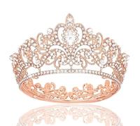 XFSRG Women's Tiara with Luxury Crystals Lightweight Sparkly Rhinestone Crown Suitable for Birthday Party Wedding, taglia unica, Alloy, Rhinestone