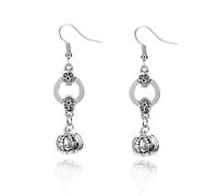 XFSRG Women's Vintage Gothic Halloween Earrings with Classic Motifs Halloween Jewellery for Costume Party and Daily Use, Eine Grösse, Chrome, Achat