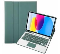 XFTeoux Keyboard Case for Ipad Pro 11- Inch (M4) 2024 A3006/A2836,Touchpad Keyboard Wireless Detachable, Leather Folio Cover with Pencil Holder,Magnetic Detachable Keyboard Case,Dark Green