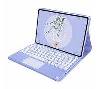 XFTeoux Touchpad Keyboard Case for Amazon Kindle Fire HD 10 And Fire HD 10 Plus Tablet (13Th/11Th Generation, 2023/2021 Release), Detachable Bluetooth Keyboard Case with Trackpad,Purple