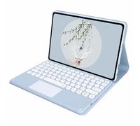 XFTeoux Touchpad Keyboard Case for Amazon Kindle Fire HD 10 And Fire HD 10 Plus Tablet (13Th/11Th Generation, 2023/2021 Release), Detachable Bluetooth Keyboard Case with Trackpad,Sky Blue