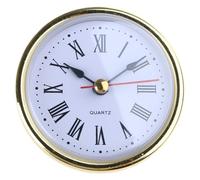 XFUYI Round Clock Insert Roman Numeral Clock Movement Bedside Table Watch Desk Decoration 65mm Parts Clock Accessories Metal