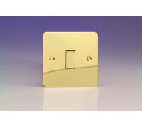 XFV1D Varilight Ultra Flat Plate Polished Brass 1 Gang Light Switch