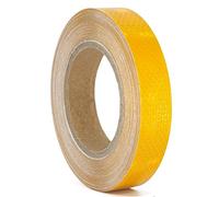 XFXIA Reflective Tape, 20M*2.5cm Reflector Tape Waterproof Outdoor, Self-Adhesive Safety Tape for Car Truck Motorcycle Boat Bike Trailer Camper Balance Baby Strollers Helmets on Night, Yellow