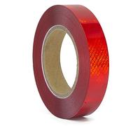 XFXIA Reflective Tape, 20M*2.5cm Reflector Tape Waterproof Outdoor, Self-Adhesive Safety Tape for Car Truck Motorcycle Boat Bike Trailer Camper Balance Baby Strollers Helmets on Night (Red, 2.5cm*20m)