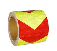 XFXIA Reflective Tape Red and Yellow 10cm X 20m Waterproof Reflective Tape Self-adhesive Warning Tape Safety Tape-Conspicuous Warning Tape for Vehicles, Cars, Trailers, Outdoors