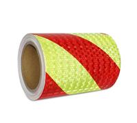 XFXIA Reflective Tape Waterproof 15cm*10m High Vis Reflector Tape Reflective Tape Safety Warning Adhesive Tape Outdoor for Vehicles Car Truck Motorcycle Trailer Camper on Night Red & Yellow