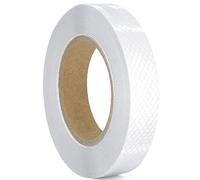 XFXIA Reflective Tape Waterproof, 2.5cm X35m Reflective Warning Sticker High intensity self-adhesive Safety Tape Reflector Tapes for Vehicles Car Trailers Night Road Safety Reminder white