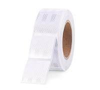 XFXIA Reflective Tape White Warning Reflective Stickers High Intensity Segmented Safety Reflector Tape Self-Adhesive Waterproof Outdoor Reflective Tape for Vehicles Cars Vans Truck (10m/roll, White)