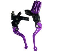 XFYESL Brake Pump One Pair Universal Motorcycle Brake Master Cylinder Lever Cable Clutch Reservoir Fit for Scooter Sport Dirt Bike Forward Brake Pump(Purple B)