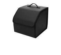 XFYESL Declutter Organiser Bag Car Trunk Foldable Trip Storage Box Leather Organizer Bag Fit For Most Models Car Boot Organiser(Black-1PCS,S)
