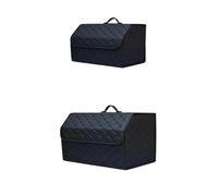 XFYESL Declutter Organiser Bag Car Trunk Organizer Box, Large Capacity, Auto Multiuse Tools, Storage Bag, Tidying, Leather, Folding For Emergency Car Boot Organiser(Black M and L)