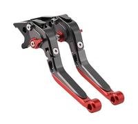 XFYESL Fit for SYM GTS 125 200 250 300 JOYMAX 125i 200i 250i 300i Brake Lever Set, Adjustable Handle Levers Motor Bike Parts(Titanium-Red)