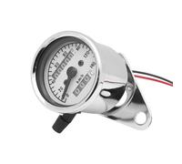 XFYESL Instrument Assembly Universal Motorcycle Dual Counter Gauge, Mechanical Speedometer Odometer With Analog Display Fit For Classic Bike Restoration(Silver)