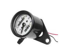 XFYESL Instrument Assembly Universal Motorcycle Dual Counter Gauge, Mechanical Speedometer Odometer With Analog Display Fit For Classic Bike Restoration(Black)