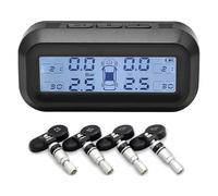 XFYESL Tire Sensor Tire Sensor Reset Tool Car TPMS Tyre Pressure Monitoring System Solar Power Digital LCD Display Auto Security Alarm Systems Pressure External Sensor(Black White Internal)