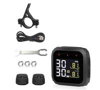 XFYESL Tire Sensor Tire Sensor Reset Tool Wireless Moto Tire Pressure Monitoring System External Sensors Waterproof LCD Display Motorcycle Real Time TPMS