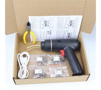 XFYESL Welding Kit 200W / 100W Cordless Plastic Welder Kit, 4Types Hot Stapler,USB Rechargeable Plastic Welder Gun(200W Black (200Pcs))
