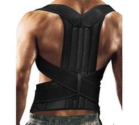 XFZJCHAP Adjustable Corrector Back Support Shoulder Back Brace Correction Spine Postural Fixer Tape (Color : Black Size : L Code)
