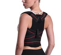 XFZJCHAP Adjustable Corrector Back Support Shoulder Back Brace Correction Spine Postural Fixer Tape (Color : Black Size : M Code) (Black S Code)