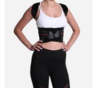 XFZJCHAP Adjustable Corrector Back Support Shoulder Brace Correction Spine Postural Fixer Tape (Color : Black Size : Medium) (Black X)