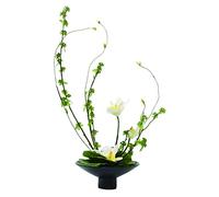 XFZJCHAP Artificial Flowers Artificial Plant Floral Bonsai Fashion Fake Flower Bonsai Suitable for Living Room Hotel Display with Ceramic Flower Pot Decoration