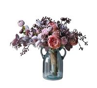XFZJCHAP Artificial Flowers Fake Flower Graceful Bouquets, Can Be Salt Or Sweet Artificial Flowers, Bouquets Holding Flowers, Artificial Flowers Decorations (Color : A) (D)