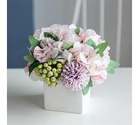XFZJCHAP Artificial Flowers Plants Pot Fake Flower Potted Ornaments for Home Decoration Craft Plant Decorative 1pcs (Color : A)
