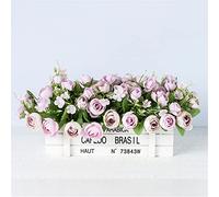 XFZJCHAP Artificial Flowers Plants Pot Fake Flower Potted Ornaments for Home Decoration Craft Plant Decorative 1pcs (Color : D)