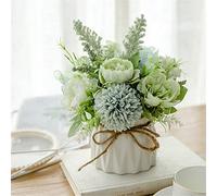 XFZJCHAP Artificial Flowers Plants Pot Fake Flower Potted Ornaments for Home Decoration Craft Plant Decorative 1pcs (Color : E)
