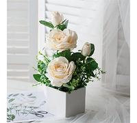 XFZJCHAP Artificial Flowers Plants Pot Fake Flower Potted Ornaments for Home Decoration Craft Plant Decorative 1pcs (Color : E)