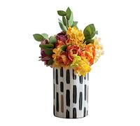 XFZJCHAP Artificial Flowers Silk Flower Beautifully Artificial Flowers Modern Fake Flower Bouquet with Vase Set Home Decoration Arrangement Fake Flowers