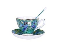 XFZJCHAP BBCBBZ Art Painting Coffee Mugs The Starry Night Sunflowers The Sower Irises Saint-Remy Coffee Tea Cups(Argento)