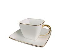 XFZJCHAP BBCBBZ Bone China Tea Set 220ml Square Ceramic Cup Coisas De Casa para A Cozinha Square Cup