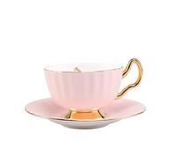 XFZJCHAP BBCBBZ British Bone China Tea Cup and Saucer Sets Ceramic Present Practical Birthday Gift(Fluorescent Green)