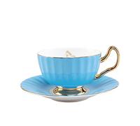 XFZJCHAP BBCBBZ British Bone China Tea Cup and Saucer Sets Ceramic Present Practical Birthday Gift(Fluorescent Green)