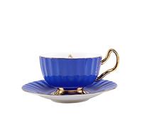 XFZJCHAP BBCBBZ British Bone China Tea Cup and Saucer Sets Ceramic Present Practical Birthday Gift(Fluorescent Green)