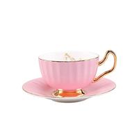 XFZJCHAP BBCBBZ British Bone China Tea Cup and Saucer Sets Ceramic Present Practical Birthday Gift(Fluorescent Green)