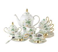 XFZJCHAP BBCBBZ European 15 Skull Porcelain Ceramic Coffee Cup and Saucer English Afternoon Tea Tea Set Garden Coffee Set