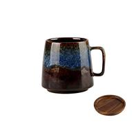 XFZJCHAP BBCBBZ Japanese Creative Retro Ceramic Cup Office Tea Cup Water Cup Household Mug Large Capacity Coffee Cup(Black-Soul Eater1)