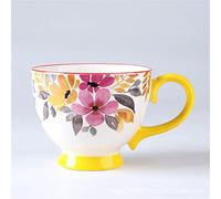 XFZJCHAP BBCBBZ Nordic Ceramic Oat Cup hot Milk Breakfast Cup European and American Lovely Large Milk Cup Painted Mug(3-Pack)