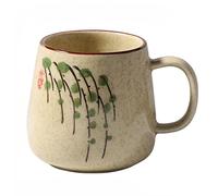 XFZJCHAP BBCBBZ Vintage Coffee Mug Japanese Retro Ceramic Cups, Kiln Change Clay Breakfast Cup Creative Gift for Friends(Argento)