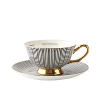 XFZJCHAP BBCBBZ Vintage European Tea Coffee Cup Set Rim Bone China Ceramics Tea Cup Set Porcelain Luxury Tazas Kitchen Supplies(Vert)
