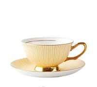 XFZJCHAP BBCBBZ Vintage European Tea Coffee Cup Set Rim Bone China Ceramics Tea Cup Set Porcelain Luxury Tazas Kitchen Supplies(Vert)