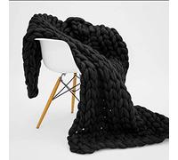 XFZJCHAP Chunky Knit Blankets For Bed 120x150cm, Knitted Throw Blankets For Couch, Chenille Chunky Knit Blanket Hand Made Throw Cozy Crochet Blanket Gift