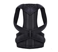 XFZJCHAP Corrector for Men and Women Back Brace Clavicle Support Stop Slouching and Hunching Adjustable Back Trainer (Color : Black Size : Medium) (Black X)