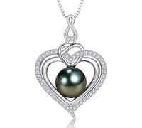 XFZJCHAP Gifts for Women Wife-Tahitian Black Pearl-Necklace-Gift for Wife Wedding Birthday Anniversary Jewelry-Mothers Day Gifts for Mom-Her Valentines Day Christmas Day Gifts