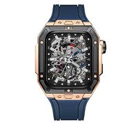 XFZJCHAP Latest Style Watch Case,for Band 7 8 Ultra 45mm Luxury Modification Kit for iWatch 8 7 45mm Fluorine Rubber Strap with Tool