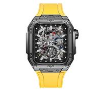 XFZJCHAP Latest Style Watch Case,for Band 7 8 Ultra 45mm Luxury Modification Kit for iWatch 8 7 45mm Fluorine Rubber Strap with Tool