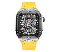 XFZJCHAP Latest Style Watch Case,for Band 7 8 Ultra 45mm Luxury Modification Kit for iWatch 8 7 45mm Fluorine Rubber Strap with Tool